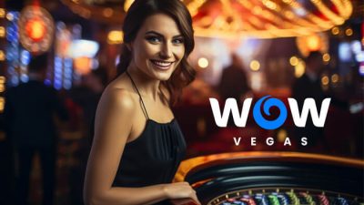 Smiling woman playing at a roulette table in WOW Vegas Casino, representing the fun and excitement of social casino gaming.