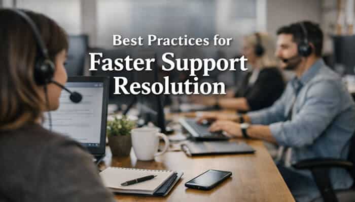 Best Practices for Faster Support Resolution - Live Casino Magic - Live CasinoMagic Support agents practicing best practices for faster resolution in a collaborative office environment. Contact PlayBattleSquare for efficient support.