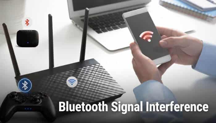 Bluetooth Signal Interference - Live Casino Magic - Live CasinoMagic Connectivity issues hssgamepad caused by Bluetooth signal interference and WiFi router congestion in a gaming setup, showing how overlapping 2.4GHz devices like smartphones, routers, and controllers can disrupt stable wireless gameplay and lead to lag or disconnection problems.