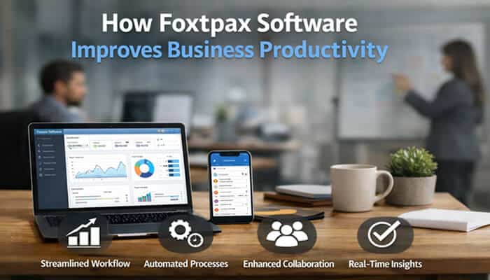 How Foxtpax Software Improves Business Productivity - Live Casino Magic - Live CasinoMagic Information about foxtpax software showing a business productivity dashboard with automation and analytics tools.