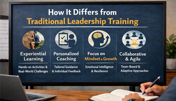 How It Differs from Traditional Leadership Training - Live Casino Magic - Live CasinoMagic Pedro Paulo executive coaching concept visual showing how modern leadership development differs from traditional training, highlighting experiential learning, personalized coaching, mindset growth, and collaborative agile leadership strategies in a professional workspace setting.