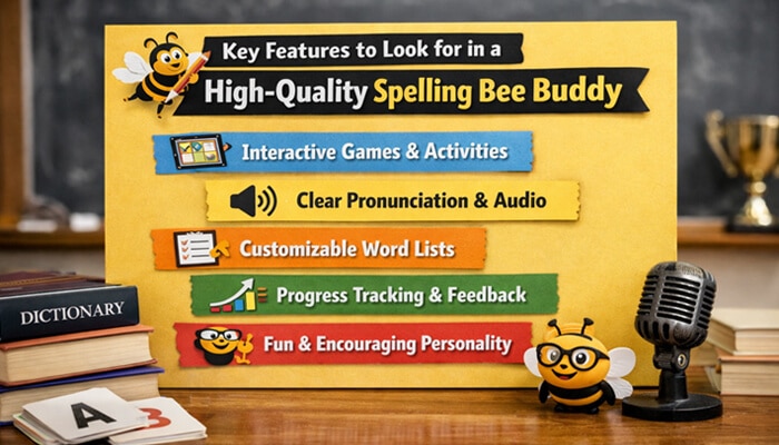 Key Features to Look for in a High-Quality Spelling Bee Buddy - Live Casino Magic - Live CasinoMagic Key features of a high-quality Spelling Bee Buddy including interactive games, clear pronunciation, customizable word lists, and progress tracking for better vocabulary practice.