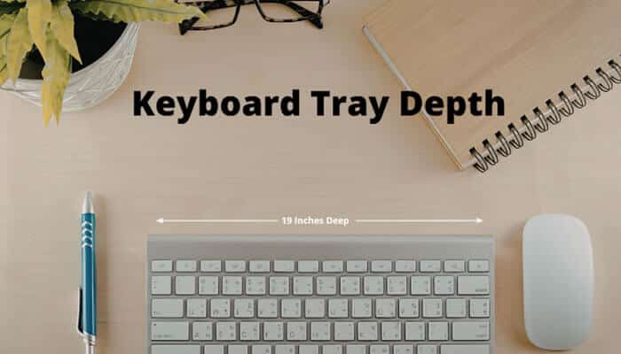 Keyboard Tray Depth - Live Casino Magic - Live CasinoMagic Minimal ergonomic workspace showing keyboard tray dimensions and what is a riser desk setup for improved typing posture, wrist support, workspace comfort, and productivity.