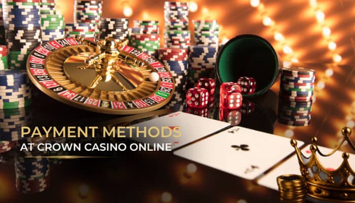 Payment Methods at Crown Casino Online - Live Casino Magic - Live CasinoMagic Crown Casino Online payment methods featured image showcasing a realistic roulette wheel, casino chips, dice, and playing card, representing secure deposits and withdrawals through bank transfers, credit cards, e-wallets, cryptocurrency, and trusted online payment solutions for casino players in 2026.