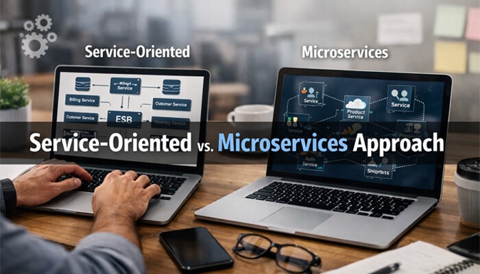 ServiceOriented or Microservices Approach - Live Casino Magic - Live CasinoMagic Comparison of Service-Oriented vs. Microservices architecture, illustrating how HCS 411GITS software is built with scalable, modular design.