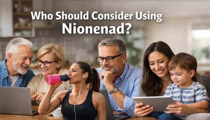 Who Should Consider Using Nionenad - Live Casino Magic - Live CasinoMagic Professional person thinking about whether to use Nionenad, modern decision‑making scenario showing a focused individual evaluating the benefits of nionenad on a laptop in a calm, realistic office setting