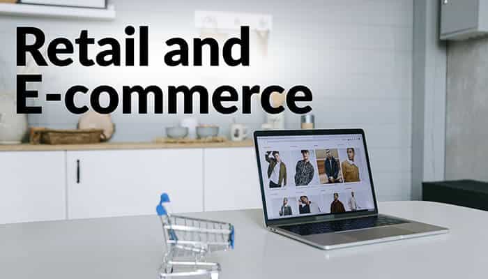 Retail and E-commerce - Live Casino Magic - Live CasinoMagic An e-commerce website on a laptop screen, showcasing fashion items in a retail environment. The image highlights droven.io Machine Learning Trends in the context of retail and e-commerce, where AI-powered tools and machine learning algorithms drive smarter shopping experiences, personalized recommendations, and inventory management.