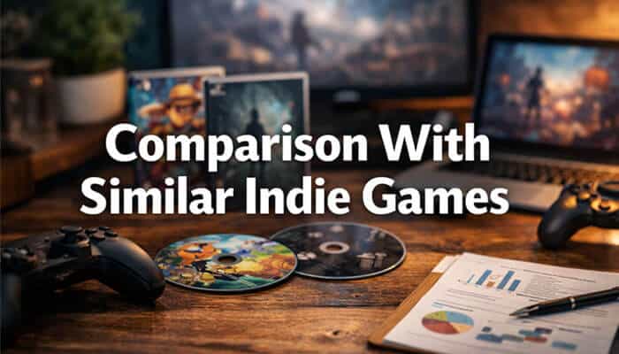 Comparison With Similar Indie Games - Live Casino Magic - Live CasinoMagic Indie game setup with controllers and discs comparing titles, tied to research on When Was the Game Innerlifthunt Released and similar indie releases.