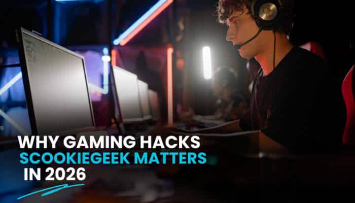 Why Gaming Hacks ScookieGeek Matters in 2026 - Llive Casino Magic - Live CasinoMagic Gaming Hacks ScookieGeek image featuring a competitive PC gamer using advanced gaming strategies, FPS optimization, low-lag settings, and smart gameplay techniques for esports performance in 2026.