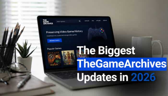 The Biggest TheGameArchives Updates in 2026 - Live Casino Magic - Live CasinoMagic Laptop displaying TheGameArchives Updates 2026 interface, highlighting video game history preservation, popular titles, and the latest platform enhancements for gamers.