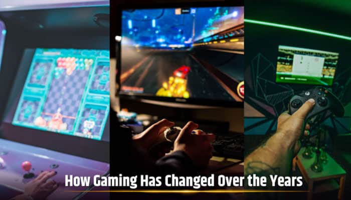 How Gaming Has Changed Over the Years - LIve Casino Magic - Live CasinoMagic Why Gaming Is Fun BFNC Tutorials showing the evolution of gaming from arcade machines to modern racing games and controller-based console play.