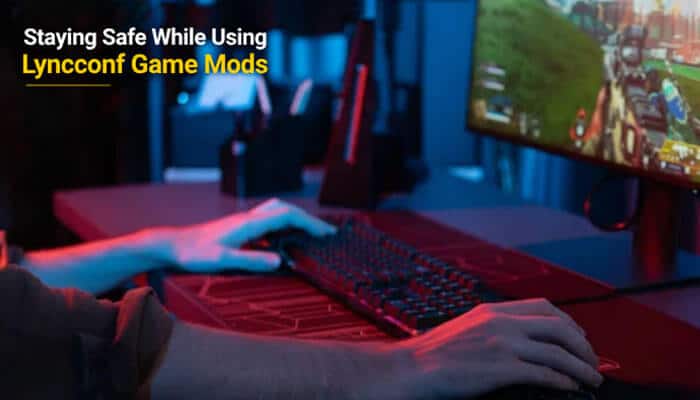 Staying Safe While Using Lyncconf Game Mods - Live Casino Magic - Live CasinoMagic Lyncconf Game Mods safety guide showing a gamer using a PC gaming setup while exploring secure game modifications, trusted mod downloads, and safe installation practices.